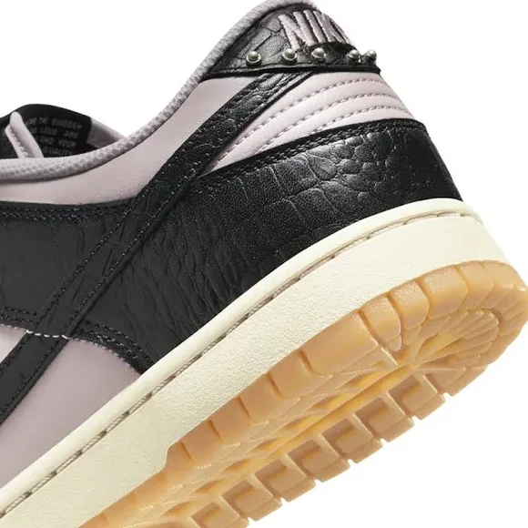 Nike Dunk Low LTD Pink Foam Black Croc Embossed Men's Sneakers - Picture 7 of 7